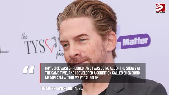 Seth Green "shredded" his vocal cords