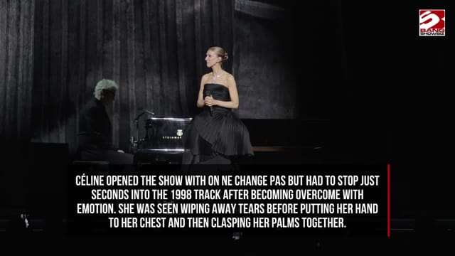 Céline Dion cried as she returned to the stage for her first full concert in over six years
