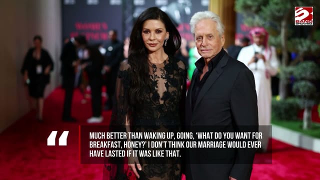 Catherine Zeta-Jones believes 'working"+' is the key to her long-lasting marriage to Michael Douglas