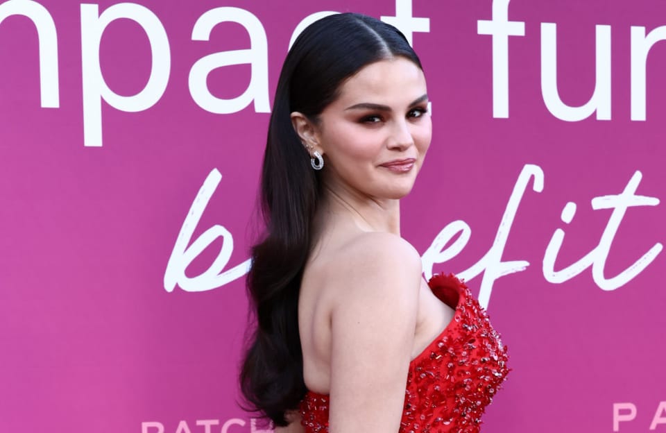 How did Selena Gomez and Benny Blanco celebrate their first wedding anniversary?