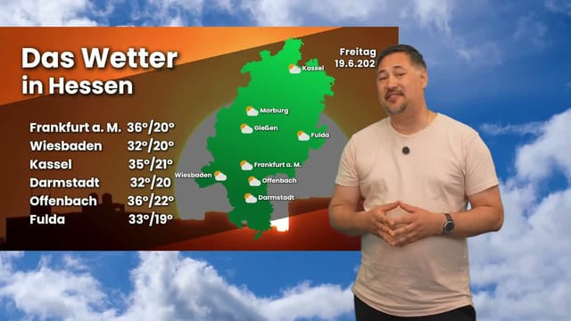 Hessen-Wetter Video: Hitzewelle mit Unwettergefahr – so heiß wird es