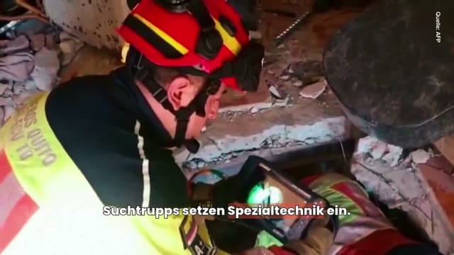 Baby nach Erdbeben gerettet: Video zeigt dramatisches Wunder