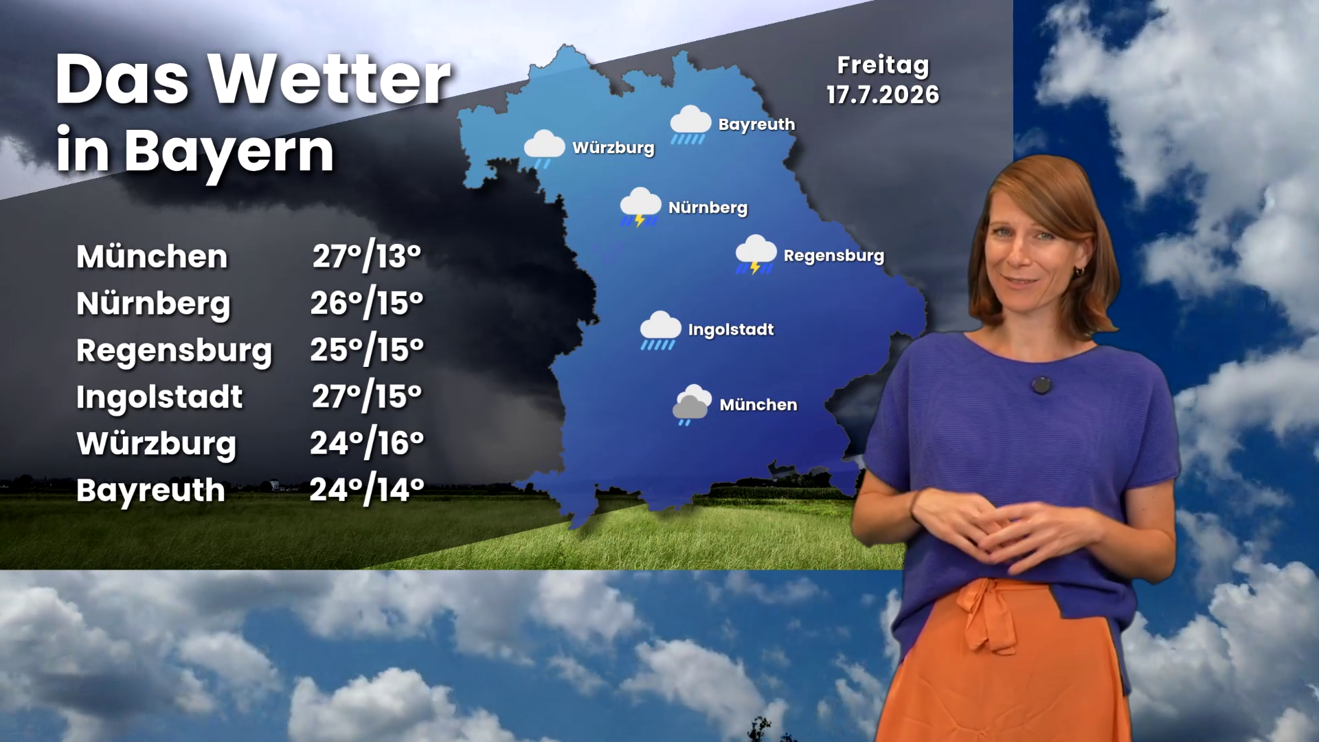 Bayern-Wetter: DWD erwartet Hagel, Starkregen und Sturmböen zum Wochenende
