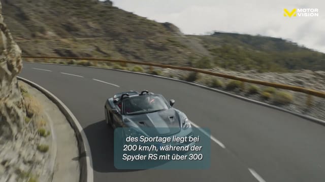 Kia Sportage vs Porsche 718 Spyder RS, Zweckmäßigkeit trifft Fantasie