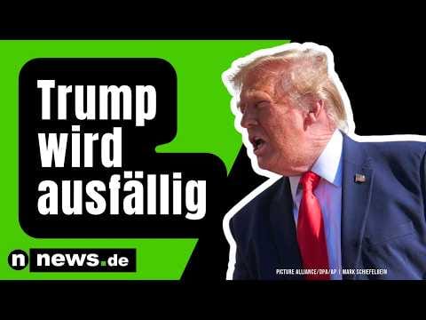 Plötzlich muss Trump seine Rede stoppen und wird ausfällig