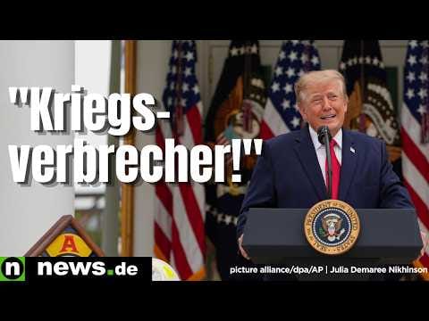"Kriegsverbrecher!" Störenfriede gehen Donald Trump und Pete Hegseth an