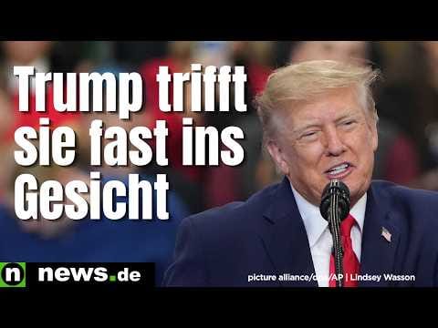 US-Präsident trifft blonde Assistentin fast im Gesicht - die grinst stur weiter