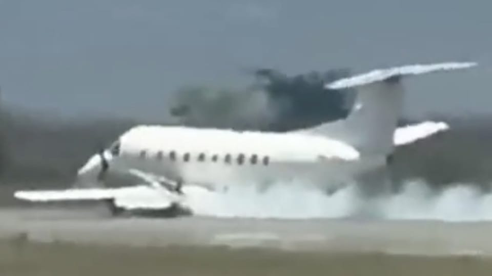 Nach Kollision mit Zebra: Flugzeug legt Bauchlandung hin