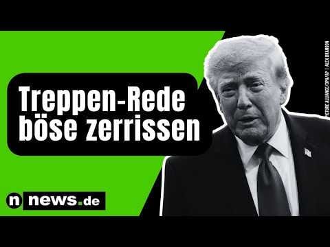 Trump prahlt mit Treppensteigen - US-Präsident für Rede böse zerrissen