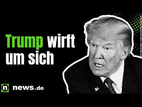 Donald Trump: Bizarre Aktion auf der Bühne – plötzlich wirft er mit Wasser um sich