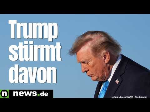 Donald Trump: Plötzlich stürmte er davon - US-Präsident ergreift die Flucht nach simpler Frage
